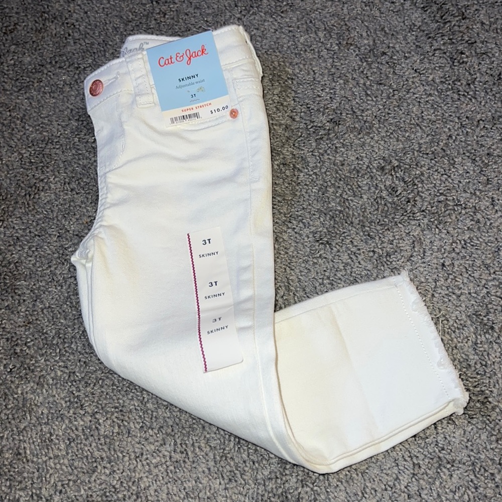Cat & Jack White Denim Jeans 3T New with Tags